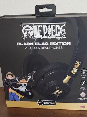 Culturefly One Piece Black Flag Edition Bluetooth Wireless Headphones